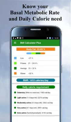 BMI Calculator Plus android App screenshot 0